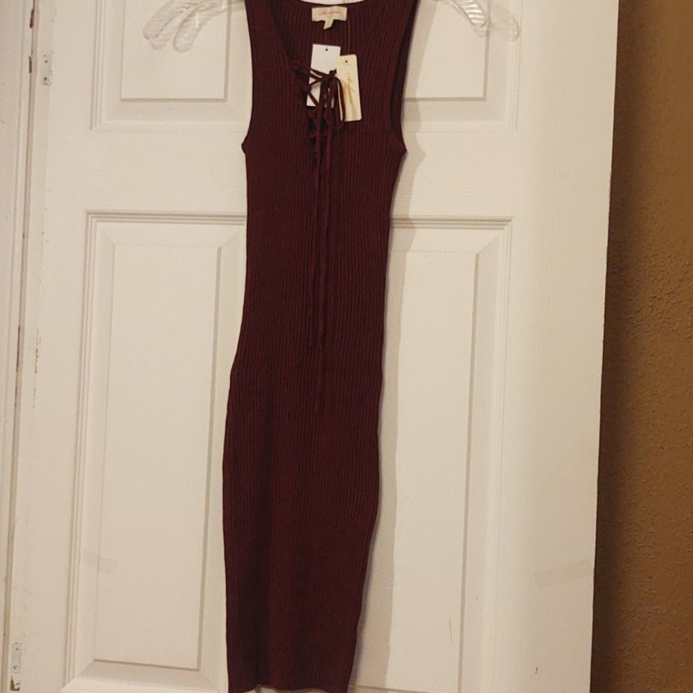 Wine color dress